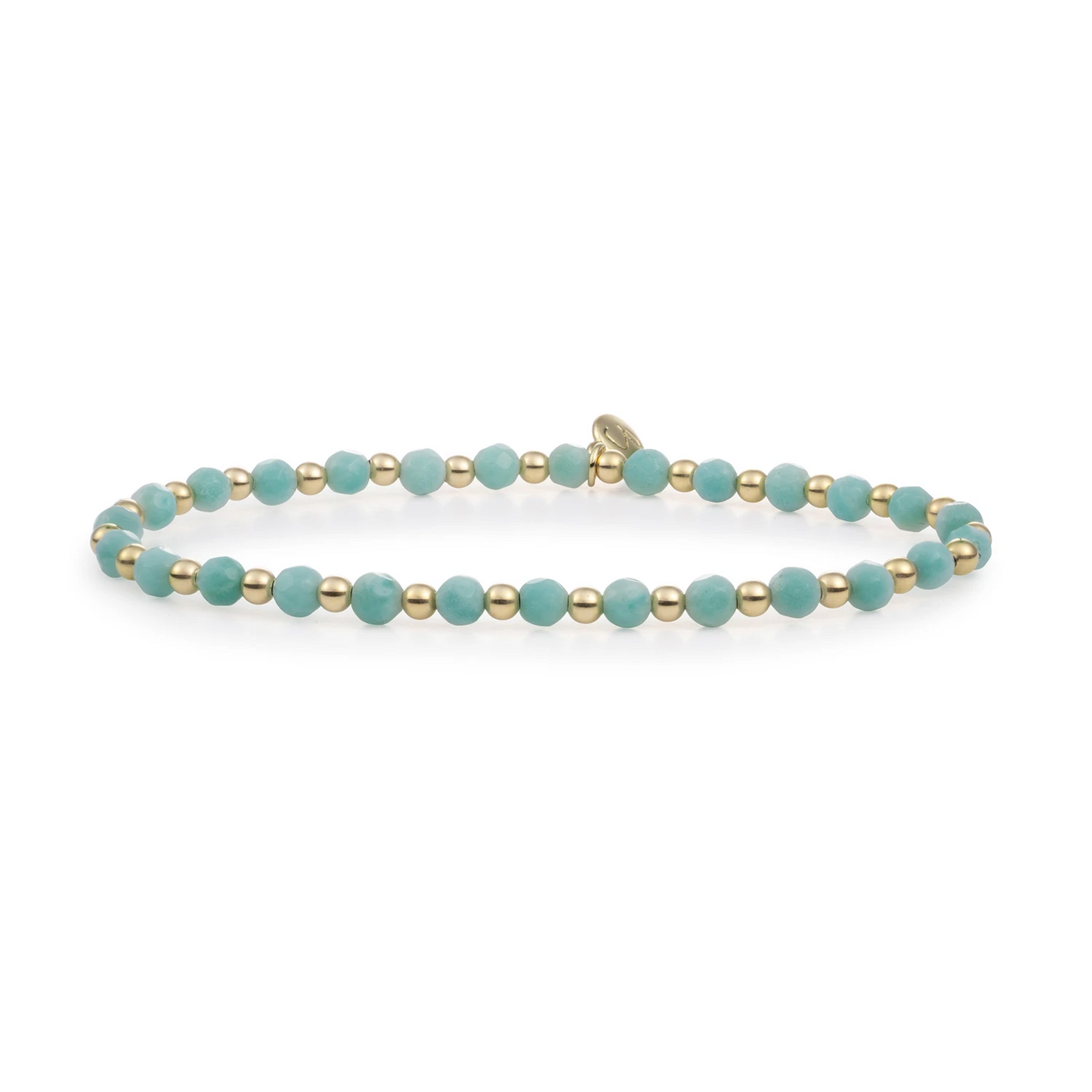 Bracelet | Amazonite Interstellar - Gold 3mm
