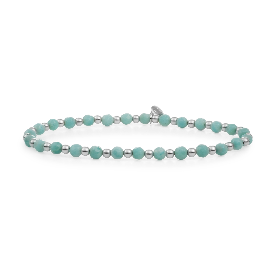 Bracelet | Amazonite Interstellar - Silver 3mm