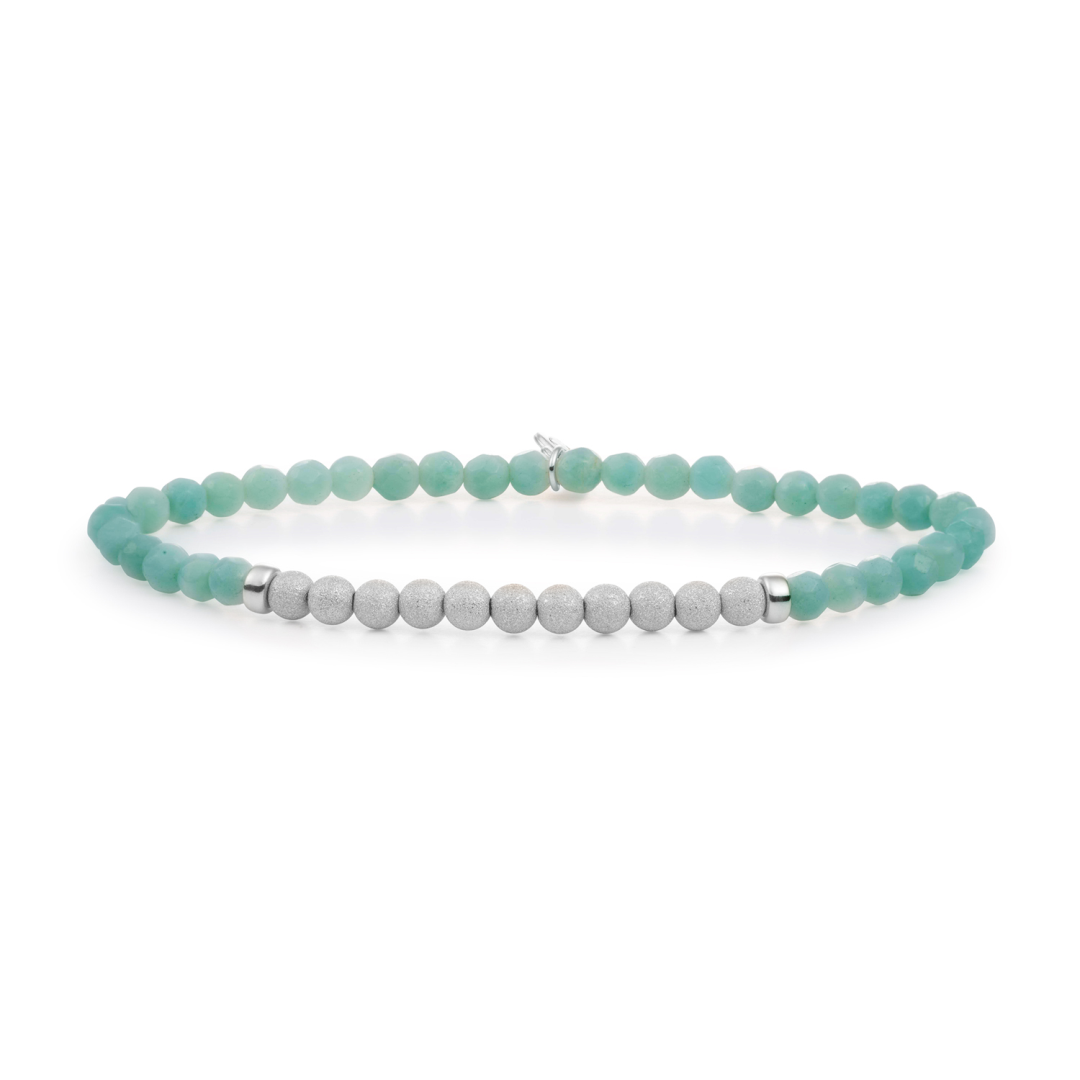 Bracelet - Amazonite Lightyear - Silver Champagne