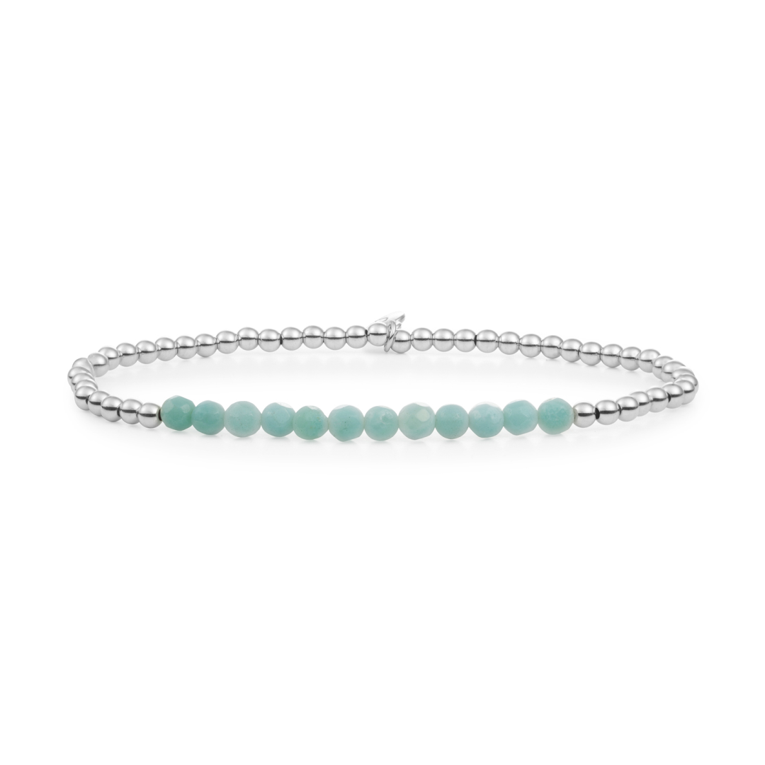 Bracelet | Amazonite Universe - Silver 3mm