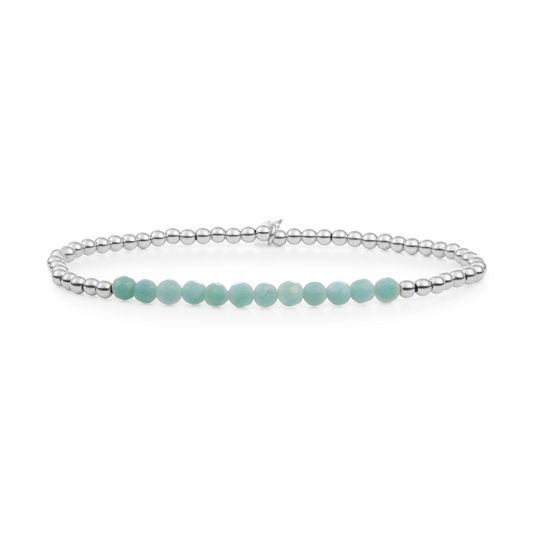 Bracelet | Amazonite Universe - Silver 3mm