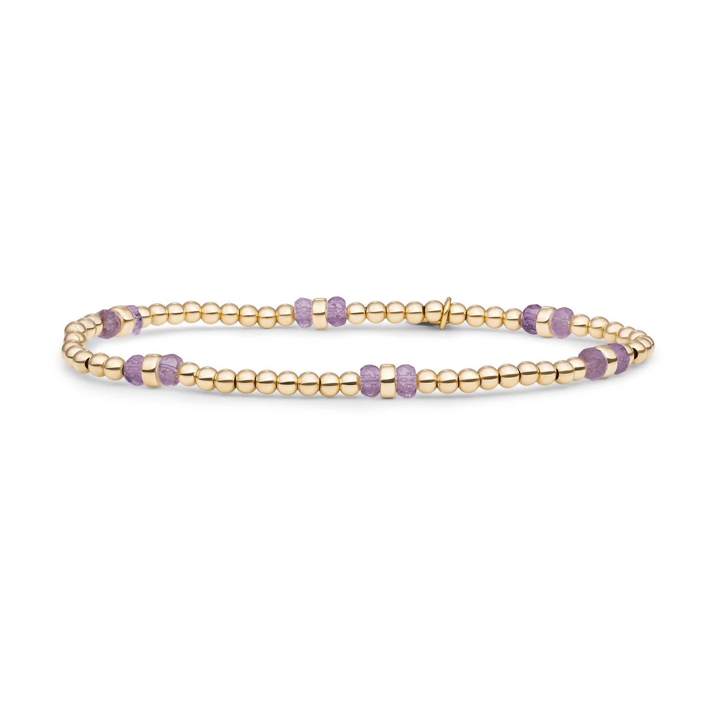 Bracelet | Amethyst Double Reverse Roundel - Gold