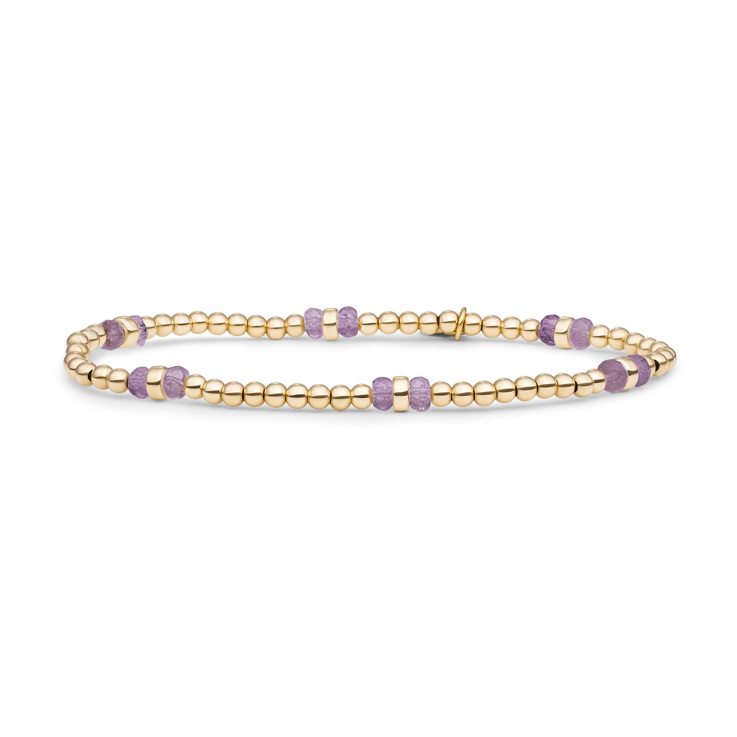 Bracelet | Amethyst Double Reverse Roundel - Gold