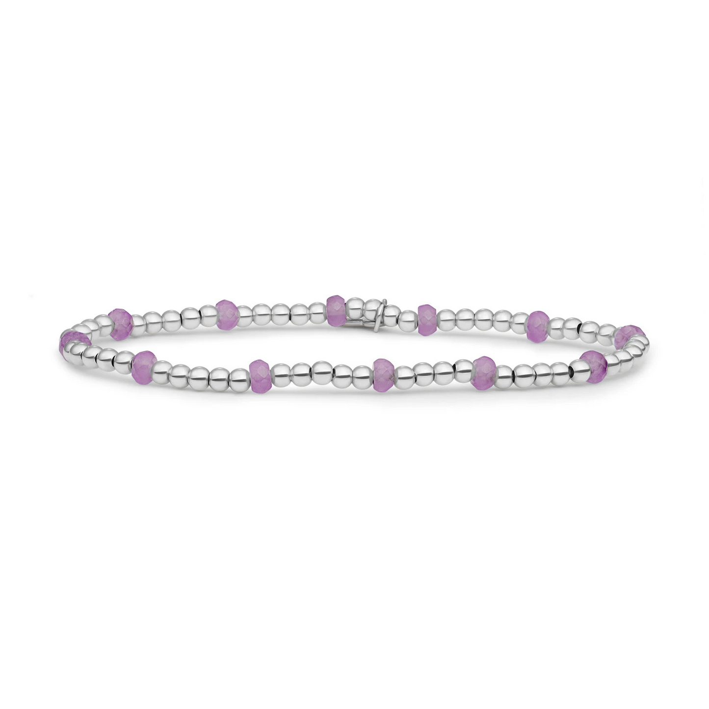 Bracelet | Amethyst Reverse Roundel - Silver