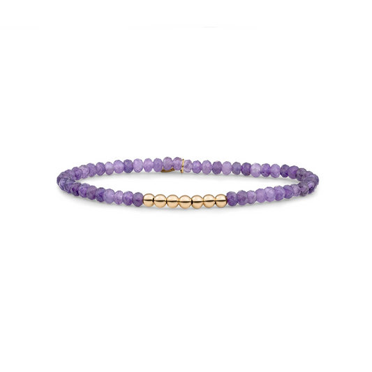 Bracelet | Amethyst Reverse Universe - Gold - 4mm