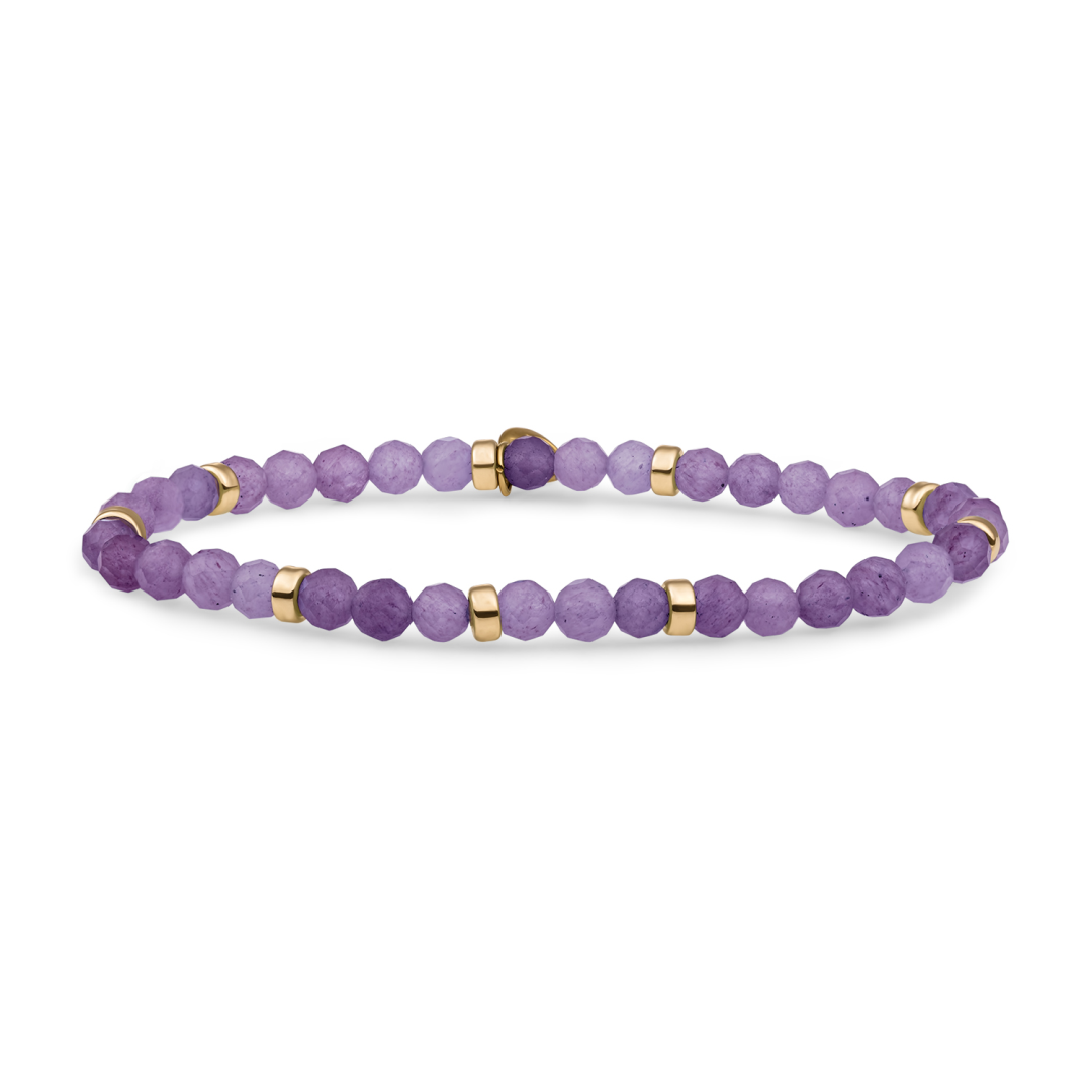 Bracelet | Amethyst Roundel Interstellar - Gold