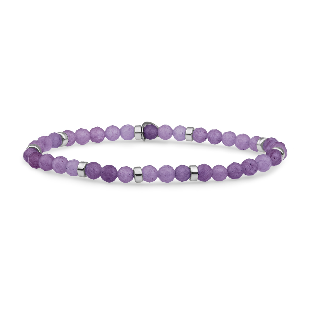 Bracelet | Amethyst Roundel Interstellar - Silver