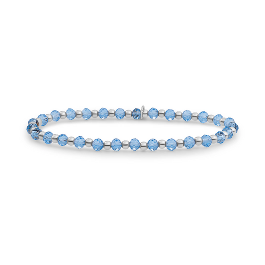 Bracelet | Aquamarine Interstellar - Silver 3mm