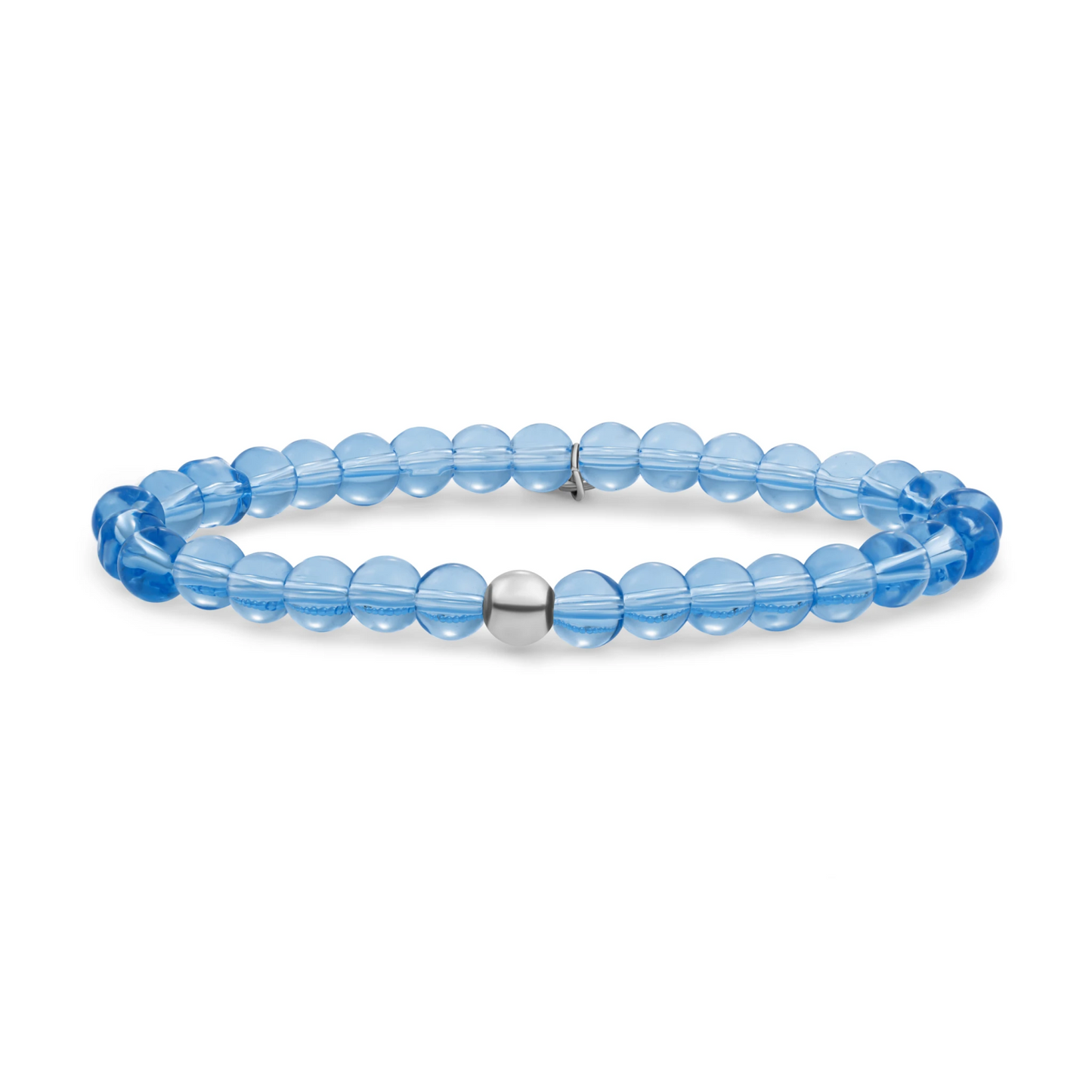 Bracelet | Aquamarine Saturn large - Silver 6mm