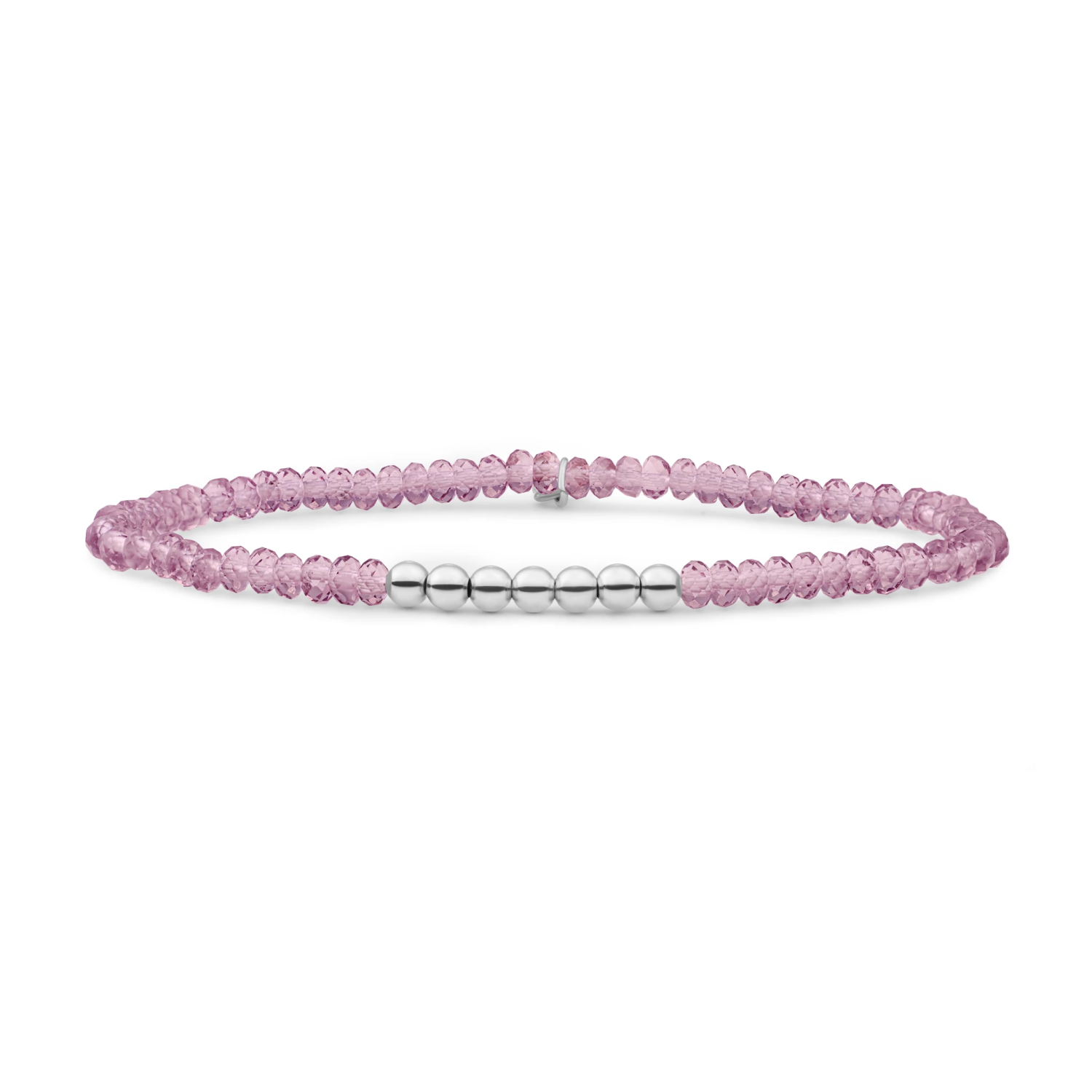 Bracelet | Aubergine 4mm Reverse Universe - Silver