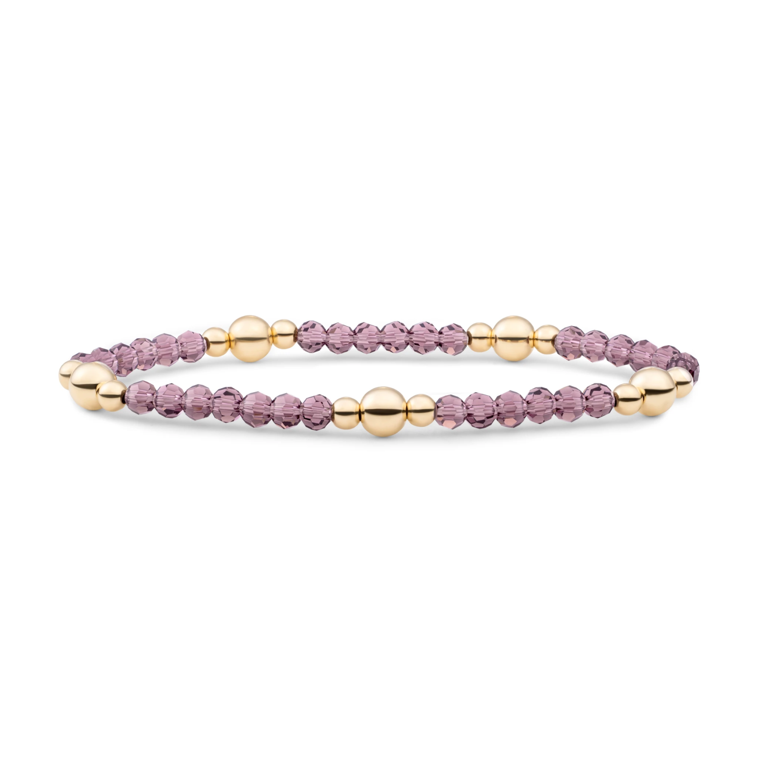 Bracelet | Aubergine Quartz Bold Mix - Gold