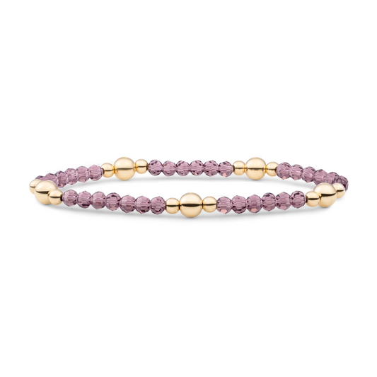 Bracelet | Aubergine Quartz Bold Mix - Gold
