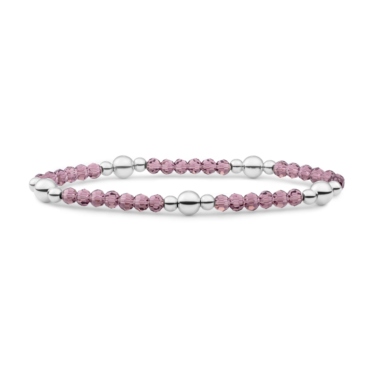 Bracelet | Aubergine Quartz Bold Mix - Silver