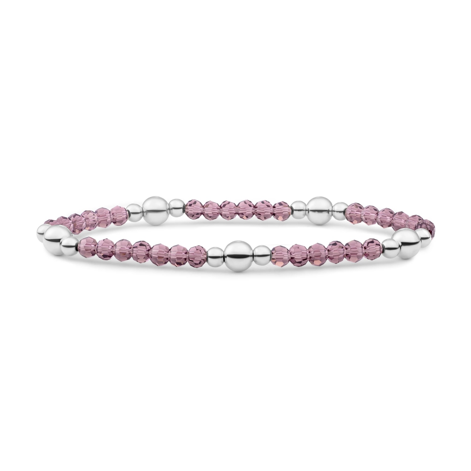 Bracelet | Aubergine Quartz Bold Mix - Silver