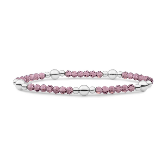 Bracelet | Aubergine Quartz Bold Mix - Silver