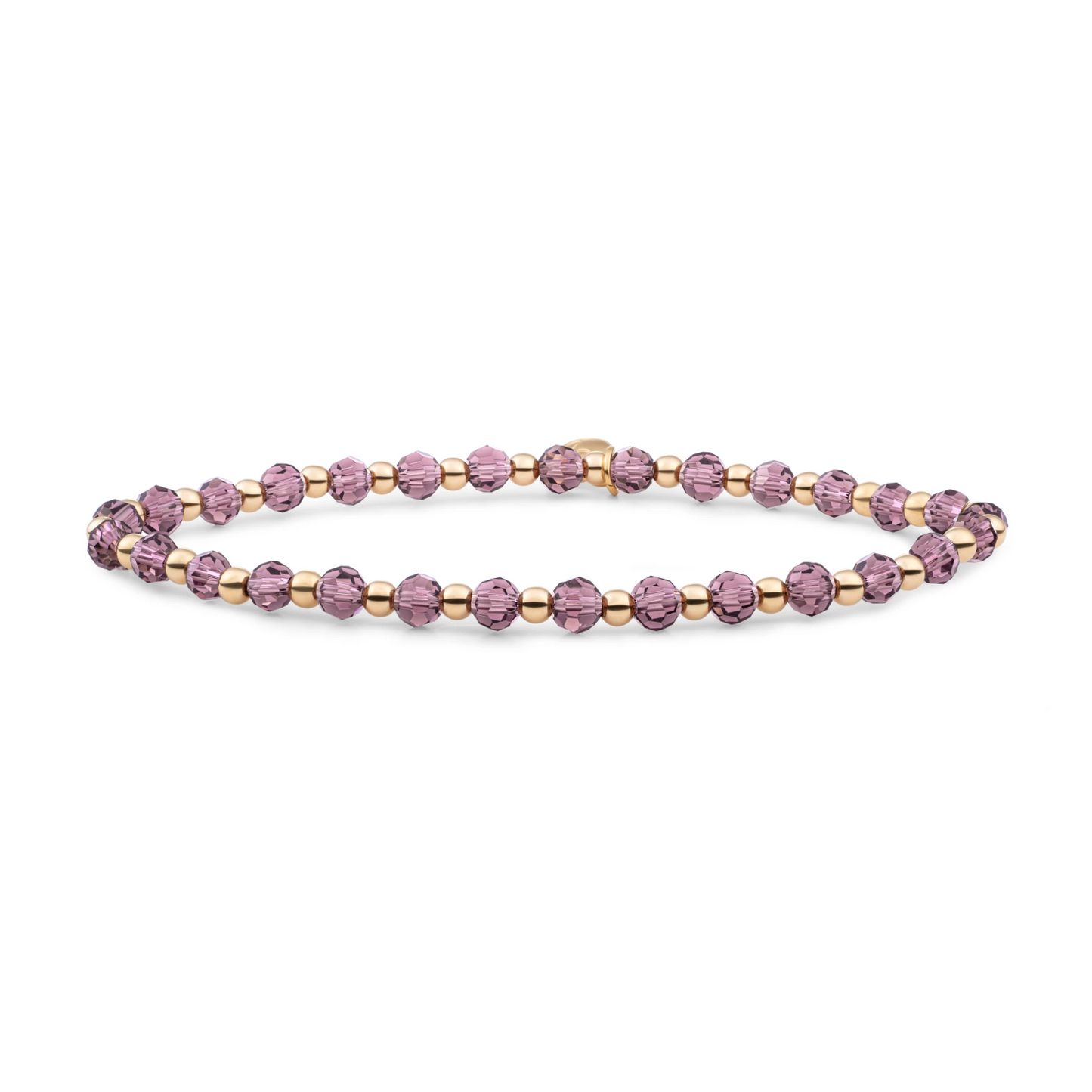 Bracelet | Aubergine Quartz Interstellar - Gold - 3mm