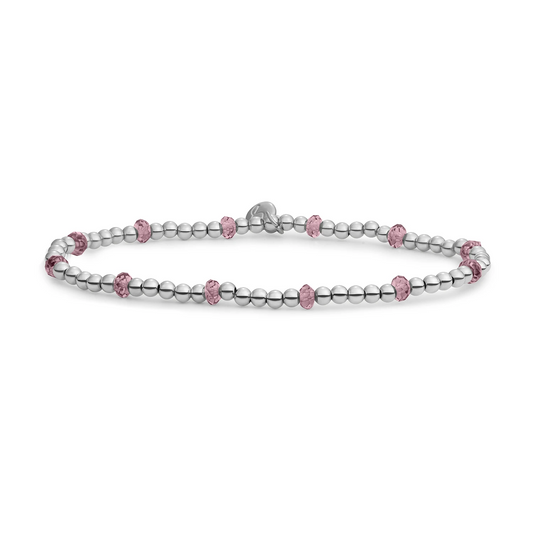 Bracelet | Aubergine Quartz Reverse Roundel - Silver