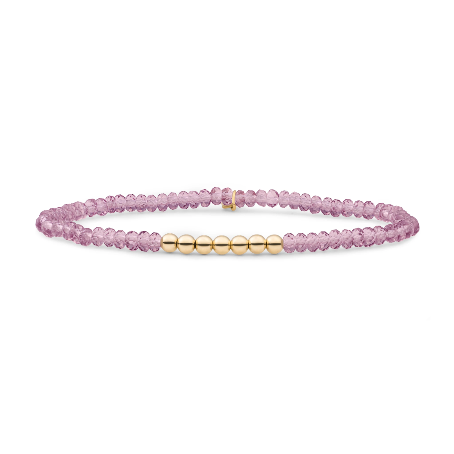 Bracelet | Aubergine Quartz Reverse Universe - Gold - 4mm
