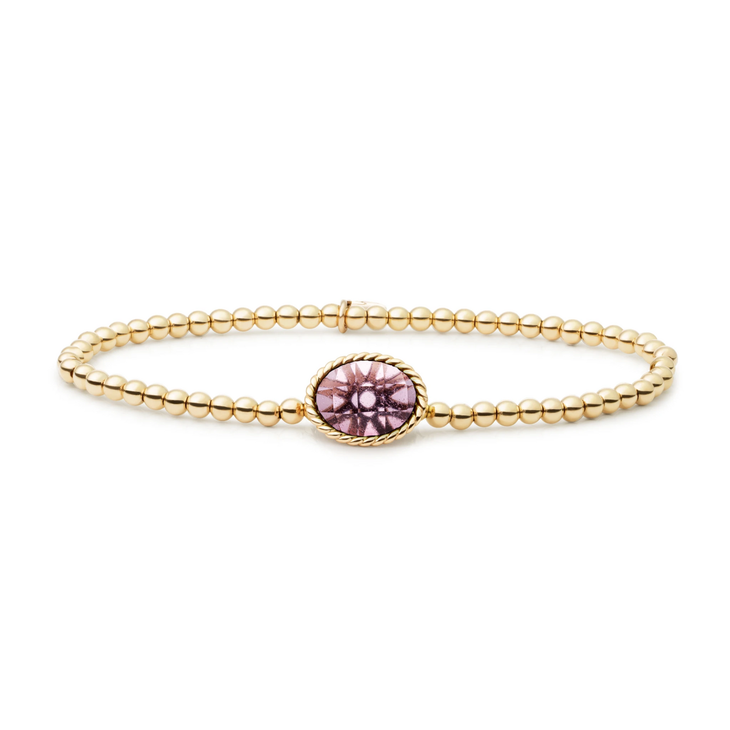 Bracelet | Aubergine Quartz Twist - Gold