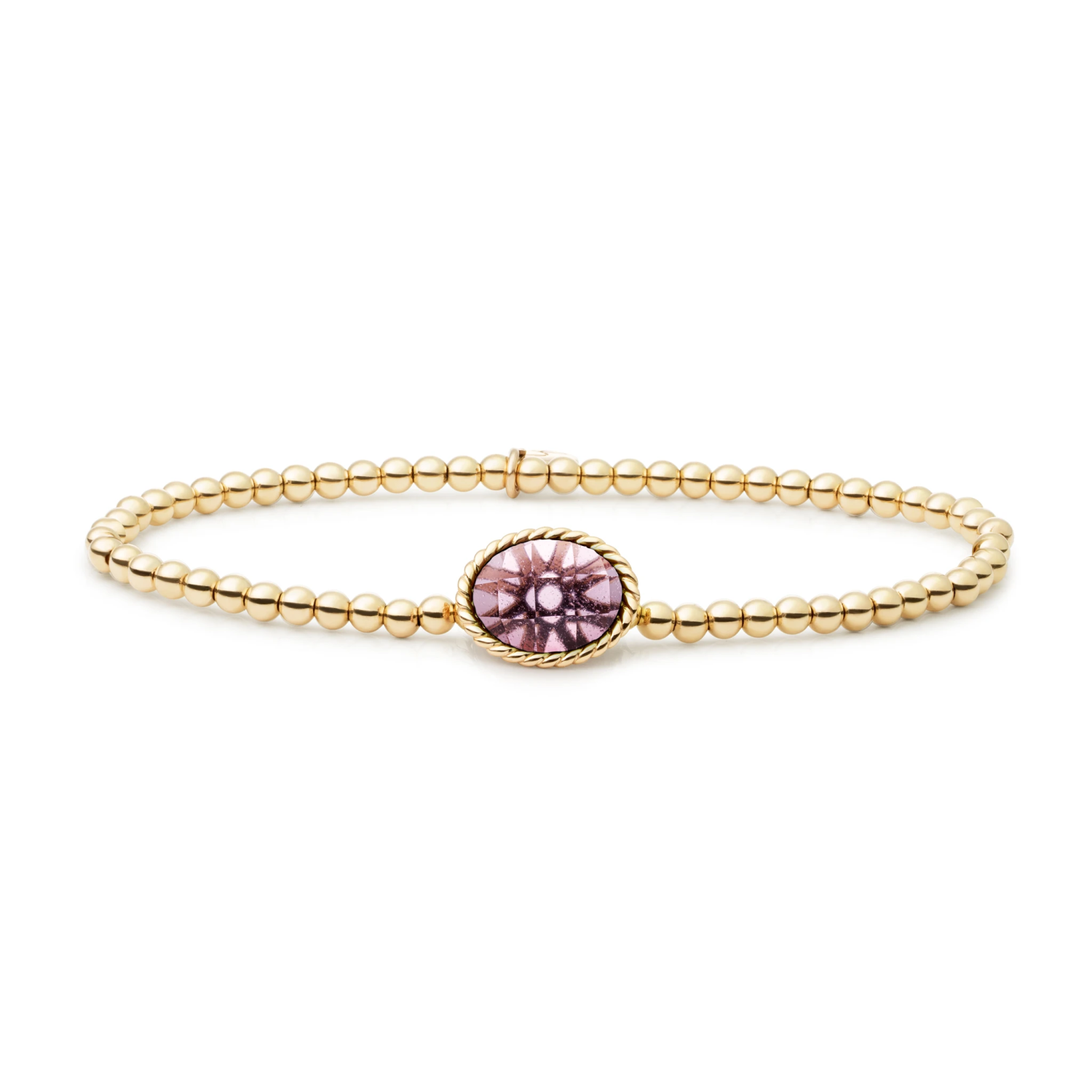 Bracelet | Aubergine Quartz Twist - Gold