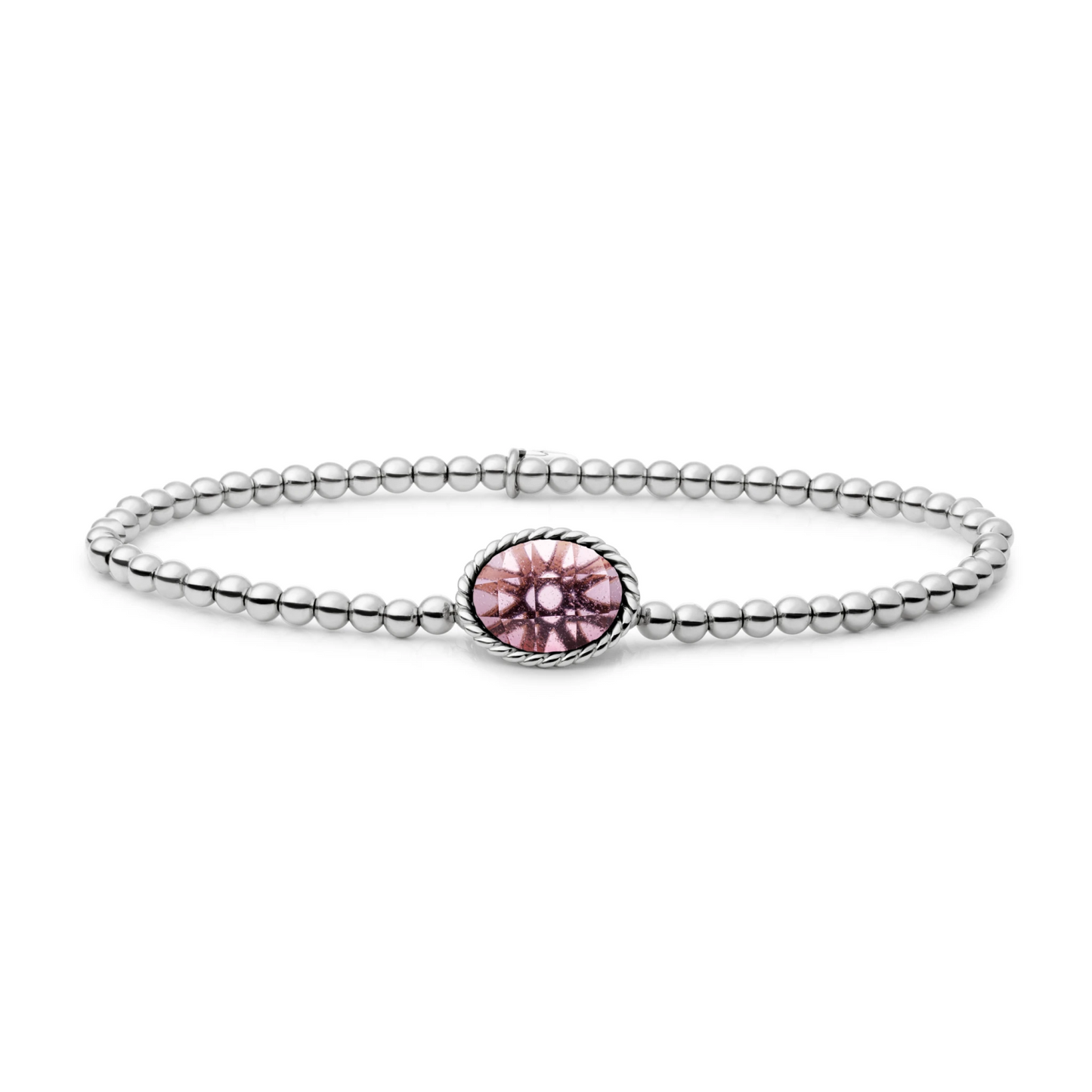 Bracelet | Aubergine Quartz Twist - Silver