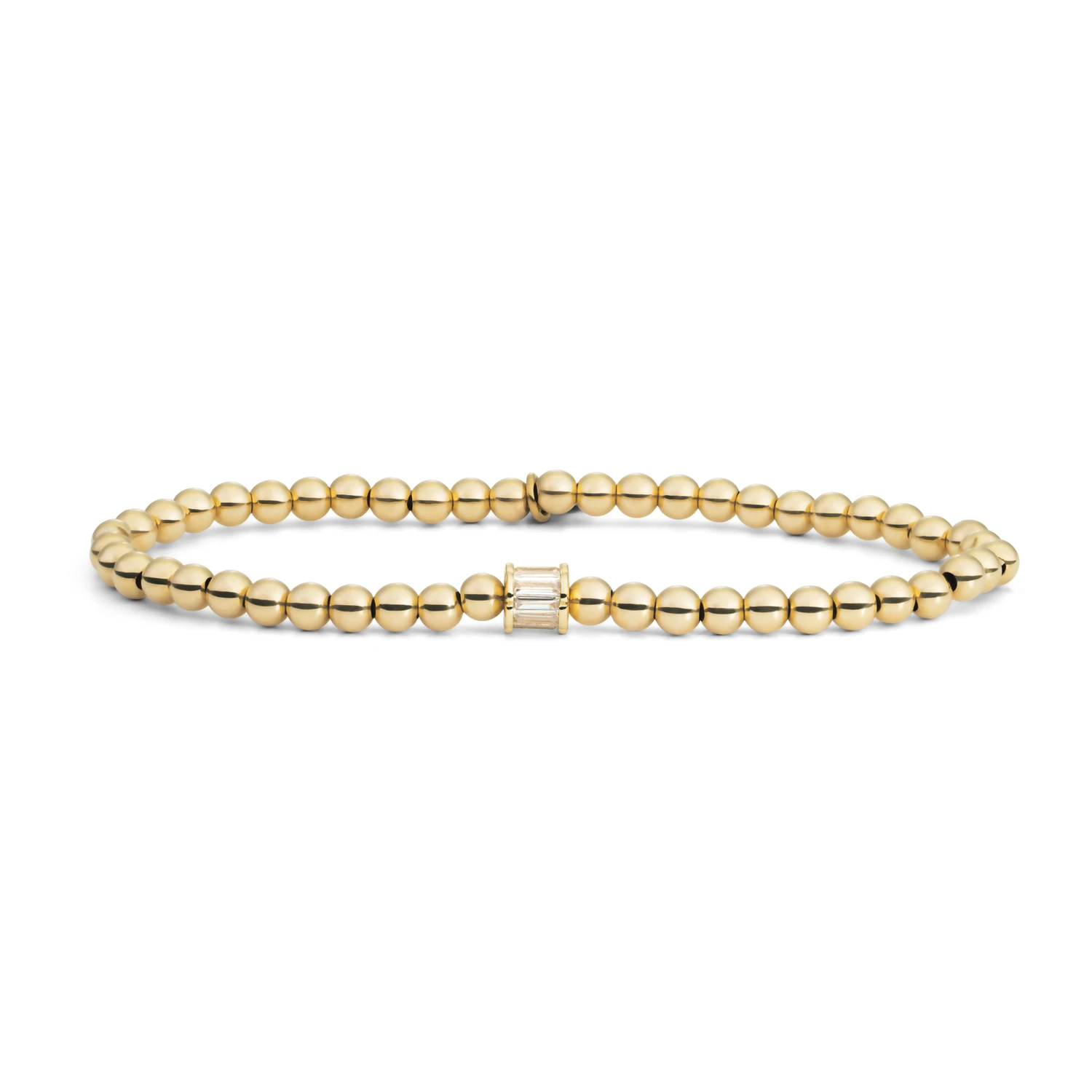 Bracelet | Baguette Cylinder - Gold - CZ
