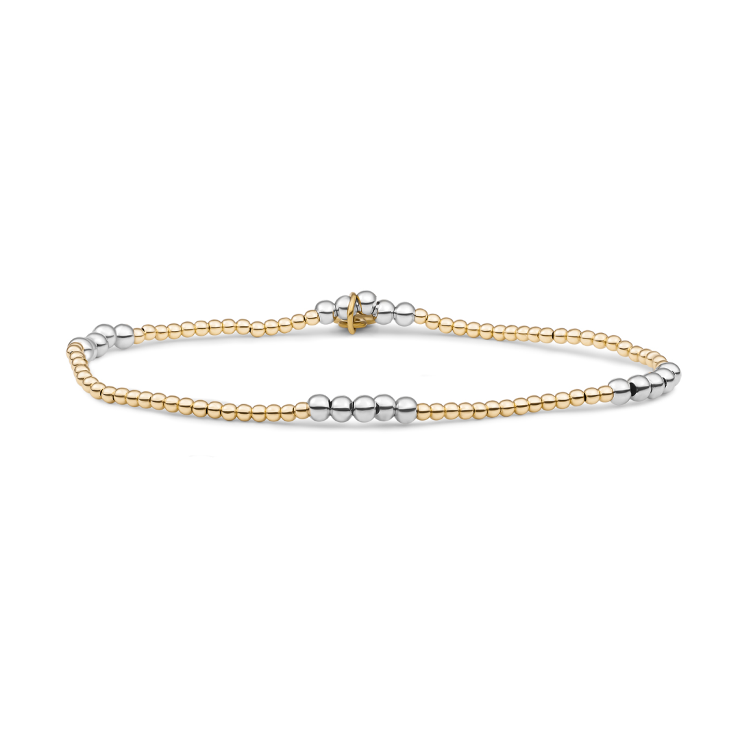 Bracelet | Bicolor mix 2mm gold + 3mm silver