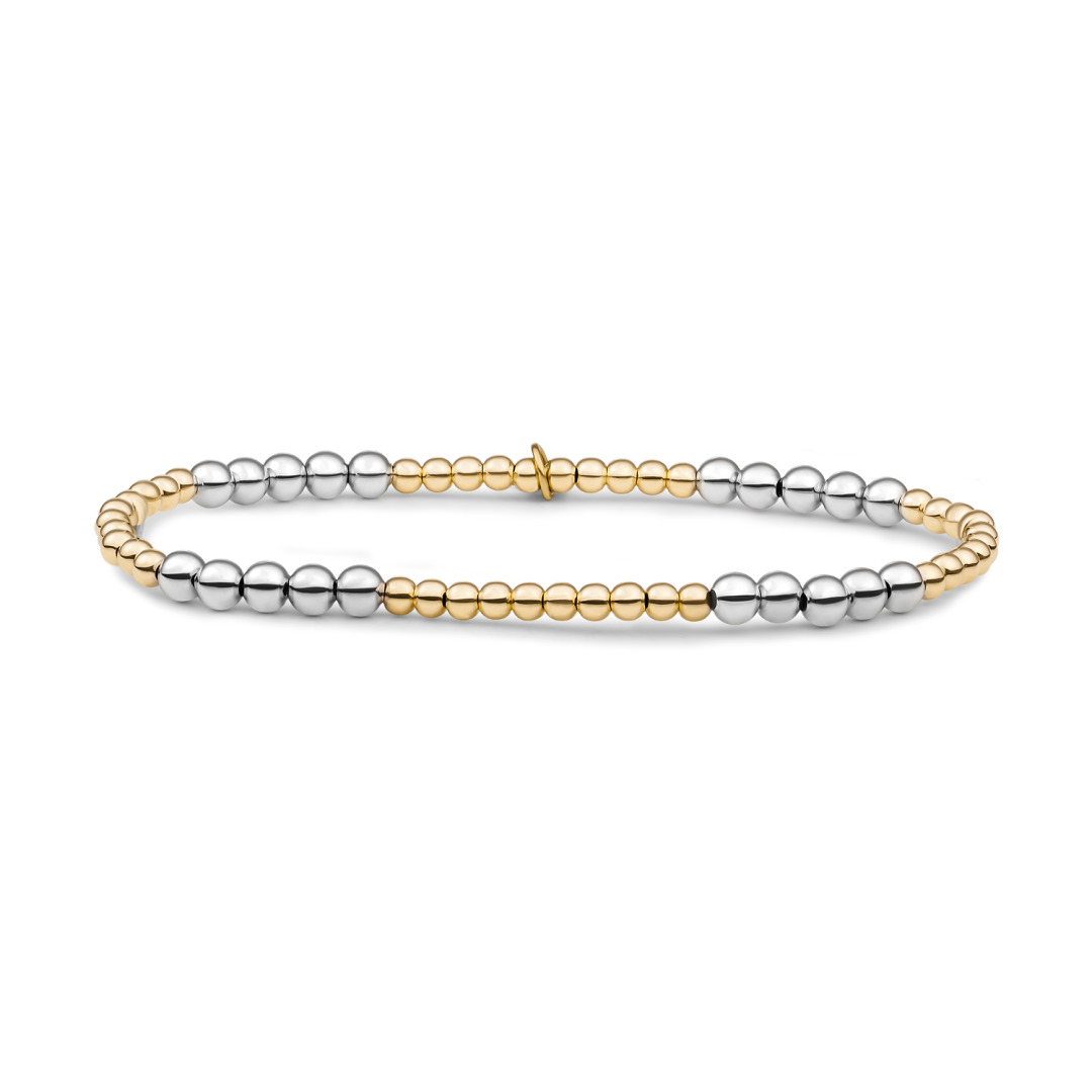 Bracelet | Bicolor mix 3mm gold + 4mm silver