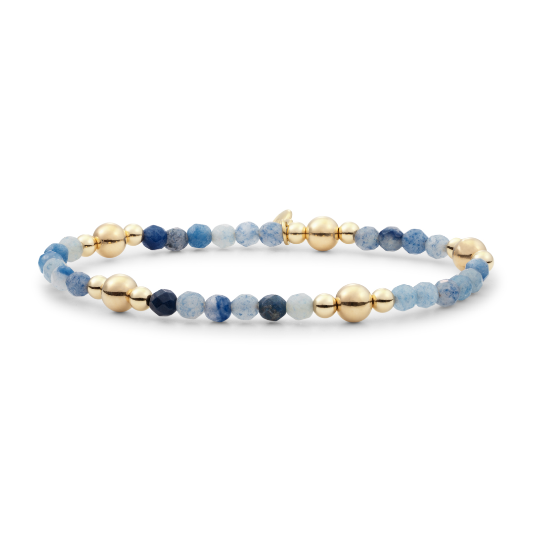 Bracelet | Blue Aventurine Bold Mix - Gold