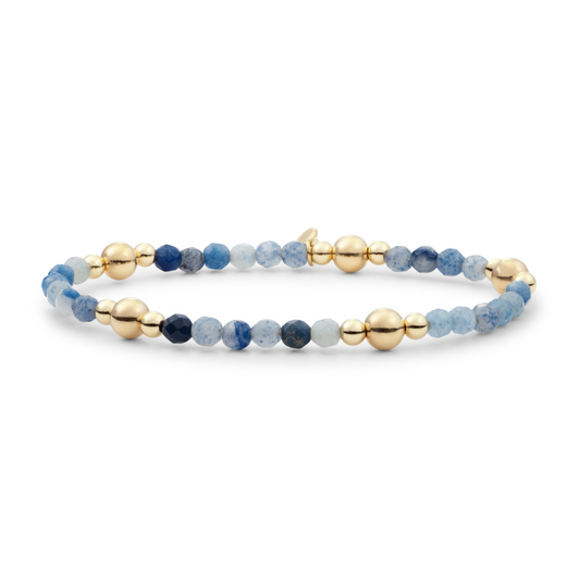 Bracelet | Blue Aventurine Bold Mix - Gold