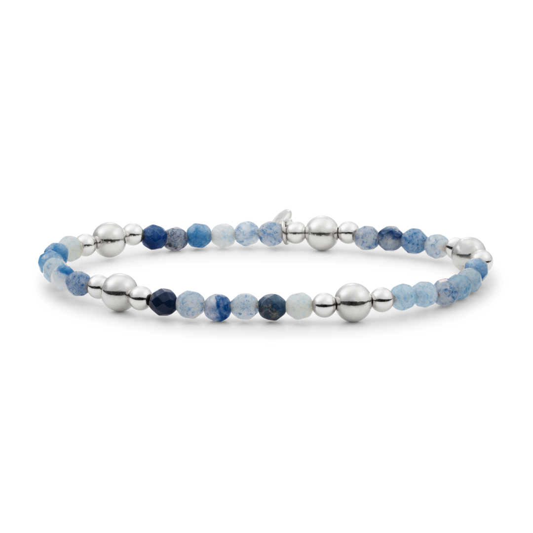 Bracelet | Blue Aventurine Bold Mix - Silver