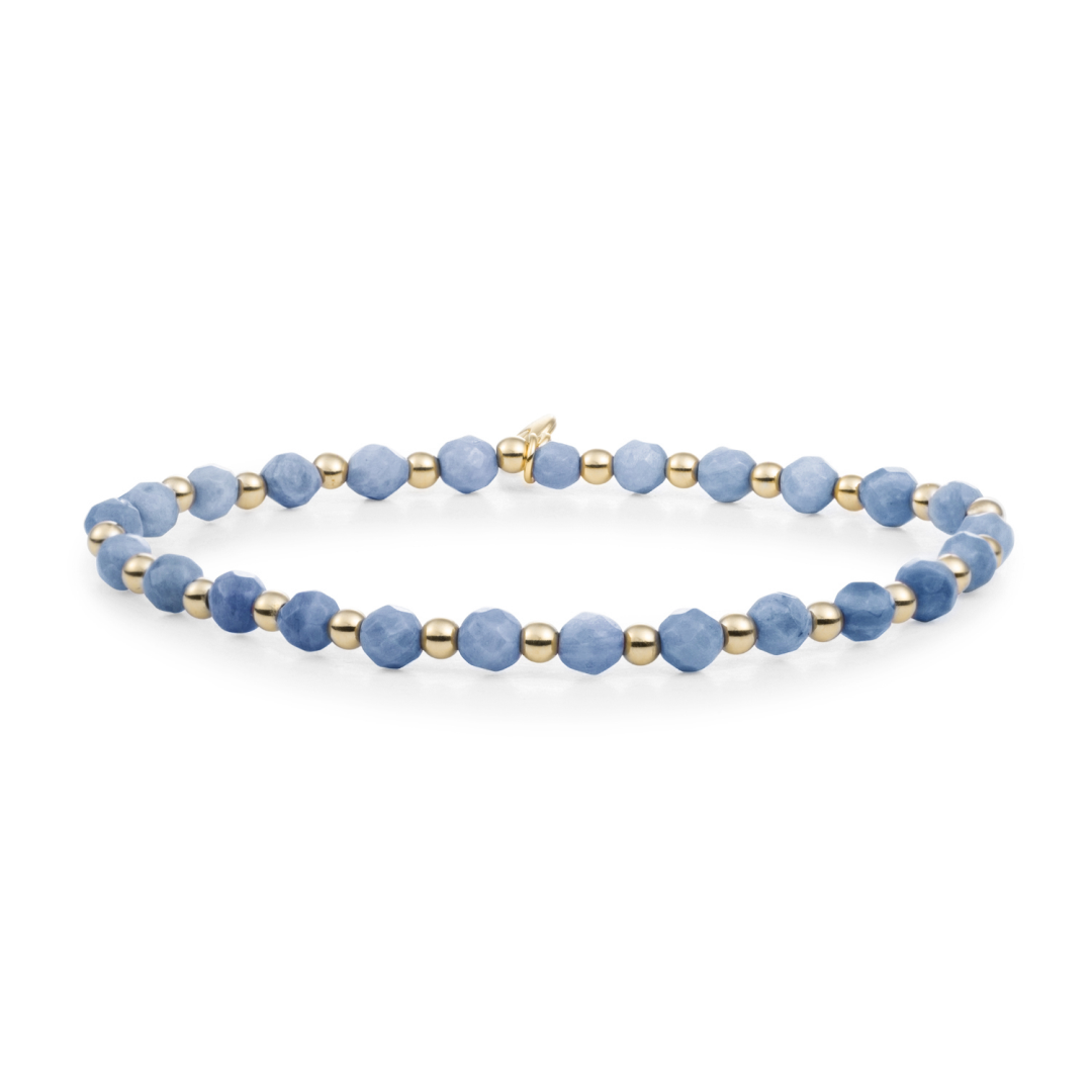 Bracelet | Blue Aventurine Interstellar - Gold - 3mm