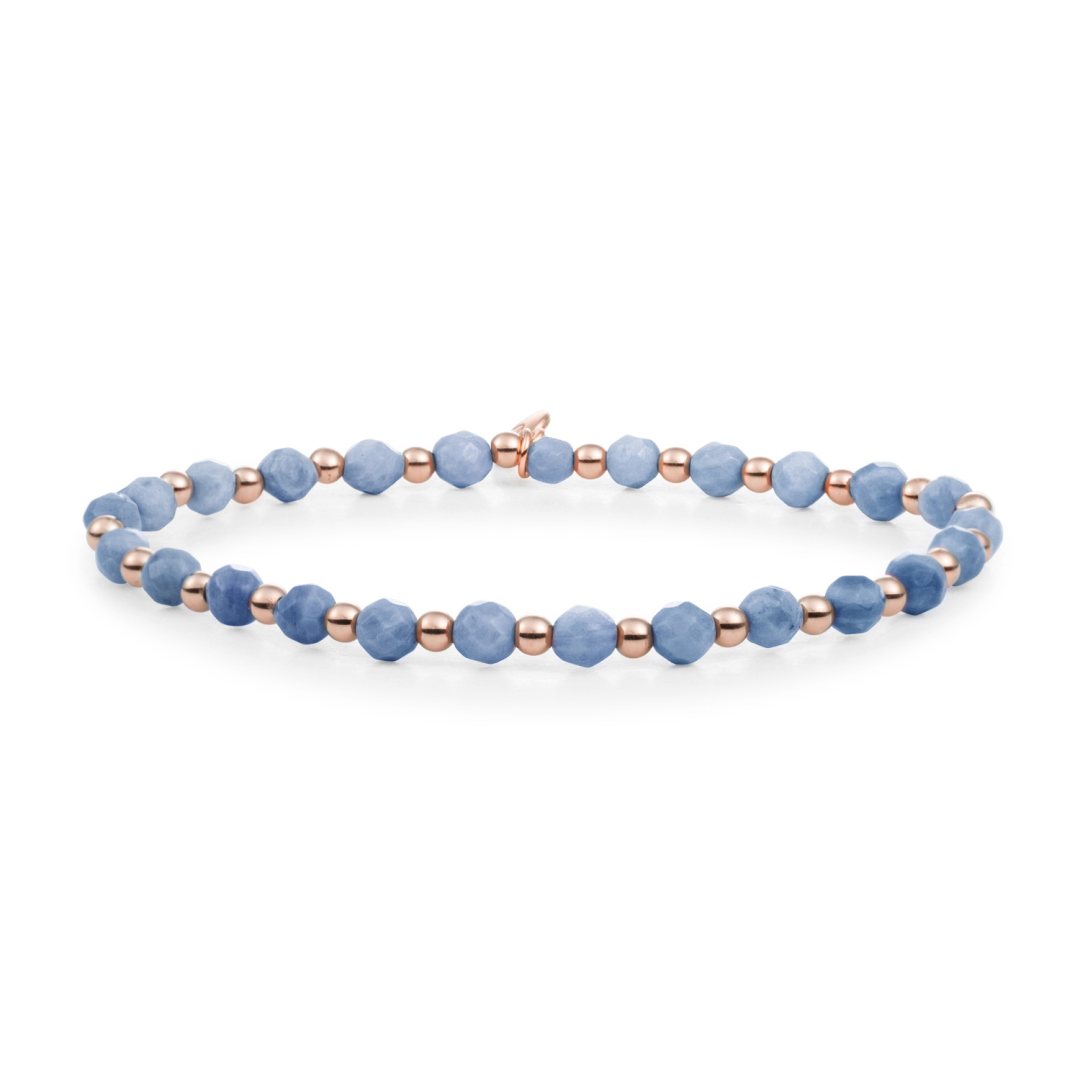 Bracelet | Blue Aventurine Interstellar - Rose Gold 3mm