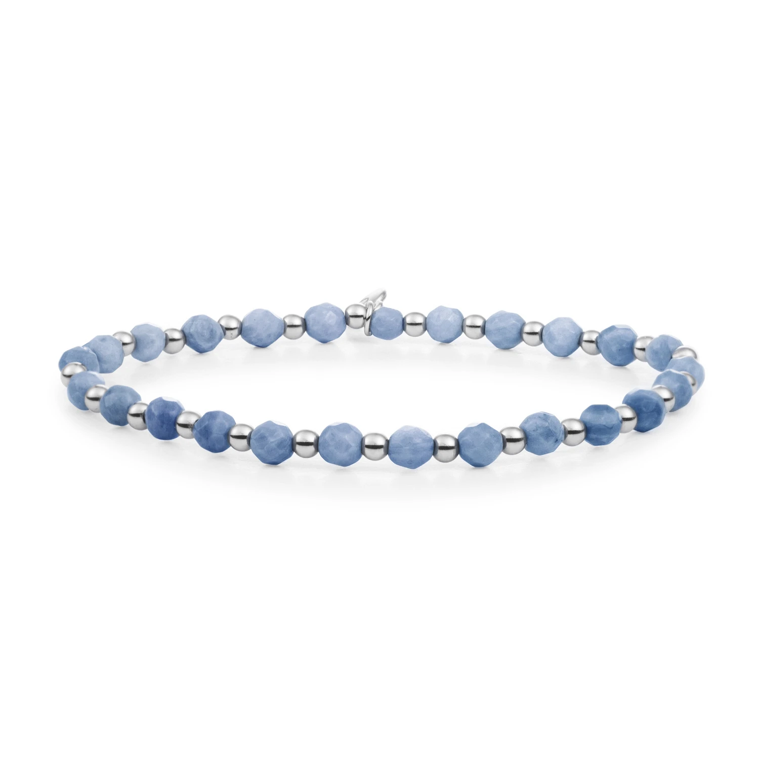 Bracelet | Blue Aventurine Interstellar - Silver - 3mm