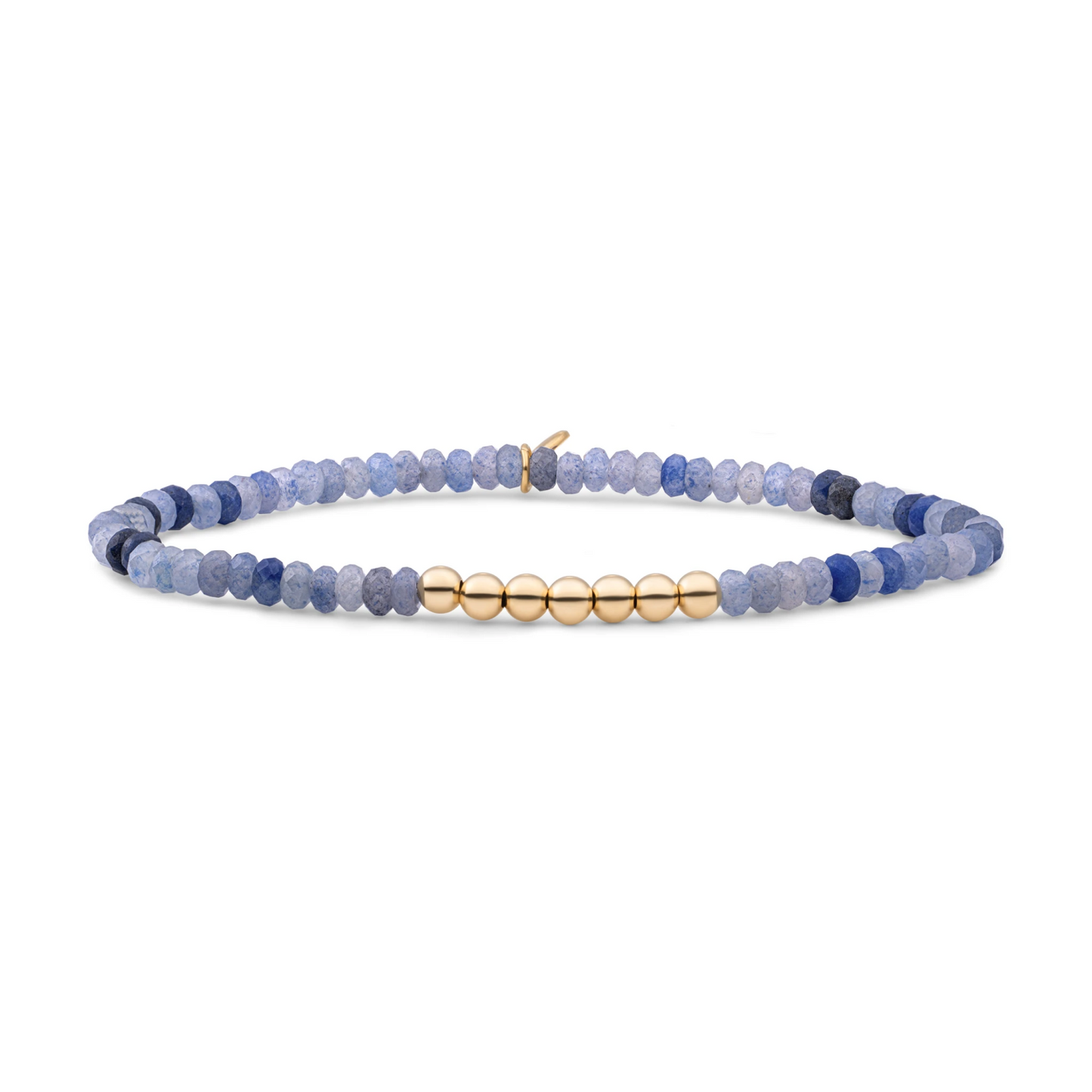 Bracelet | Blue Aventurine Reverse Universe - Gold - 4mm