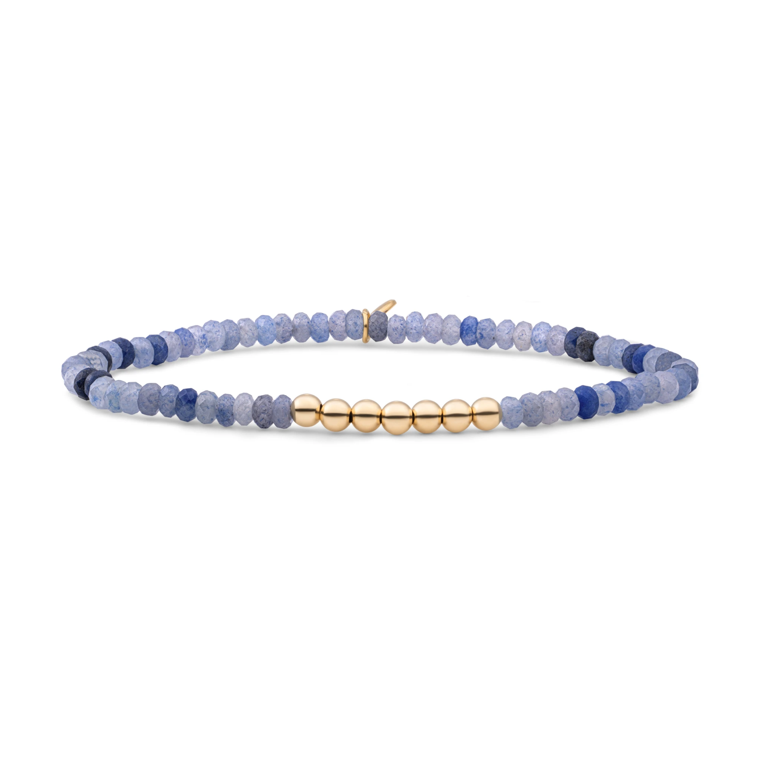 Bracelet | Blue Aventurine Reverse Universe - Gold - 4mm