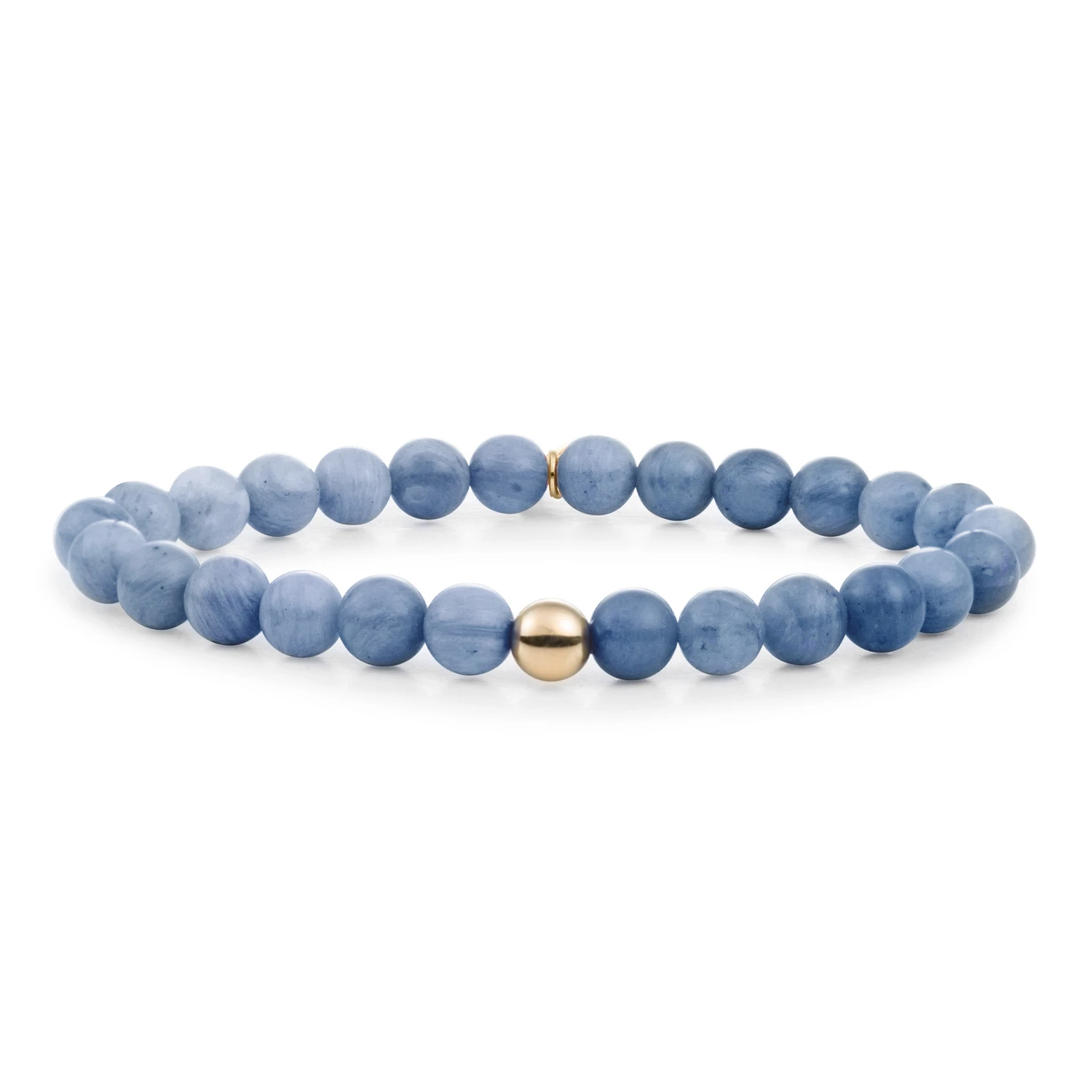 Bracelet | Blue Aventurine Saturn large - Gold - 6mm