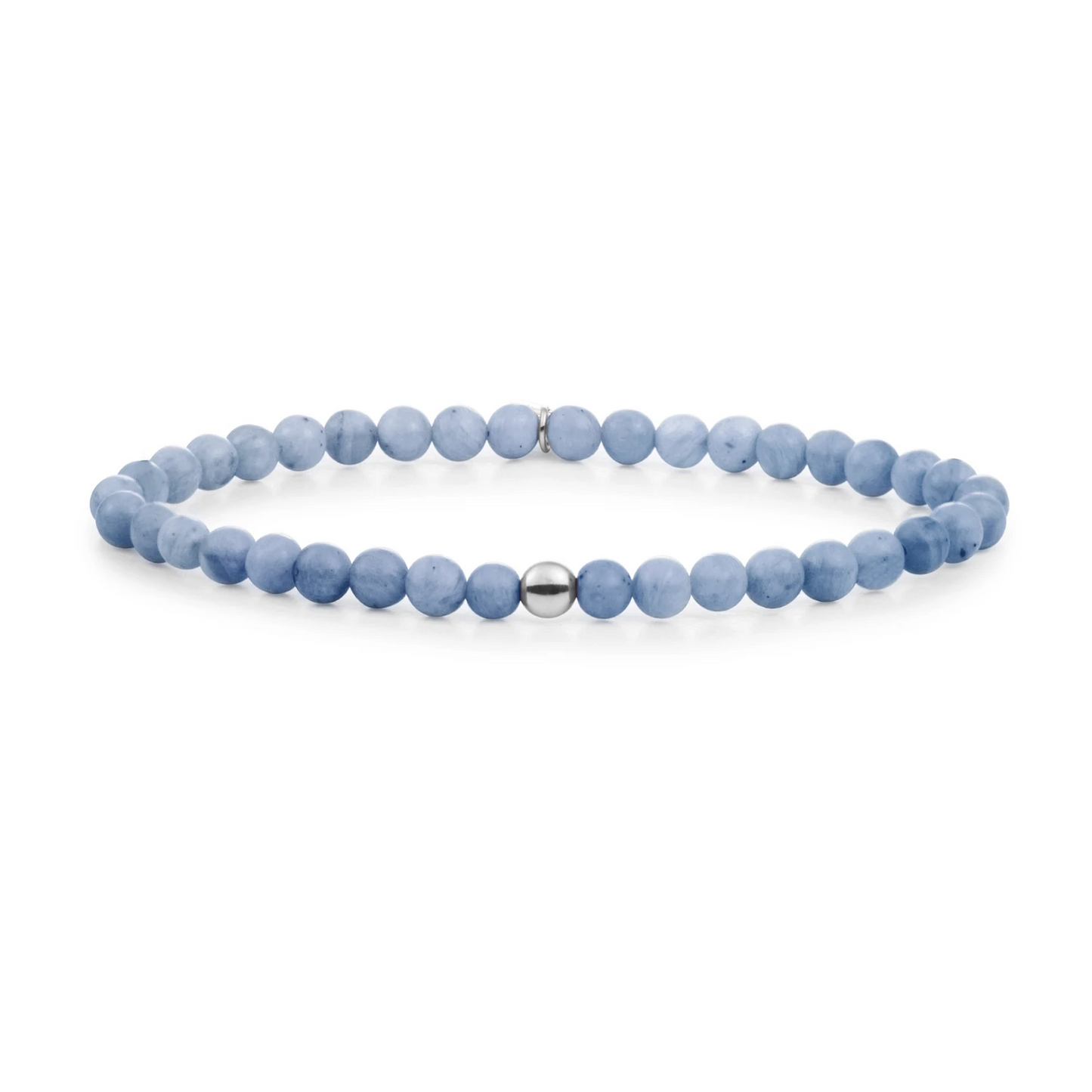 Bracelet | Blue Aventurine Saturn small - Silver - 4mm