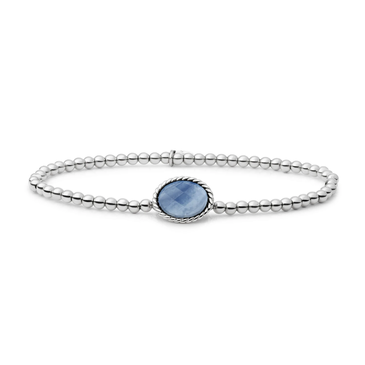Bracelet | Blue Aventurine Twist - Silver