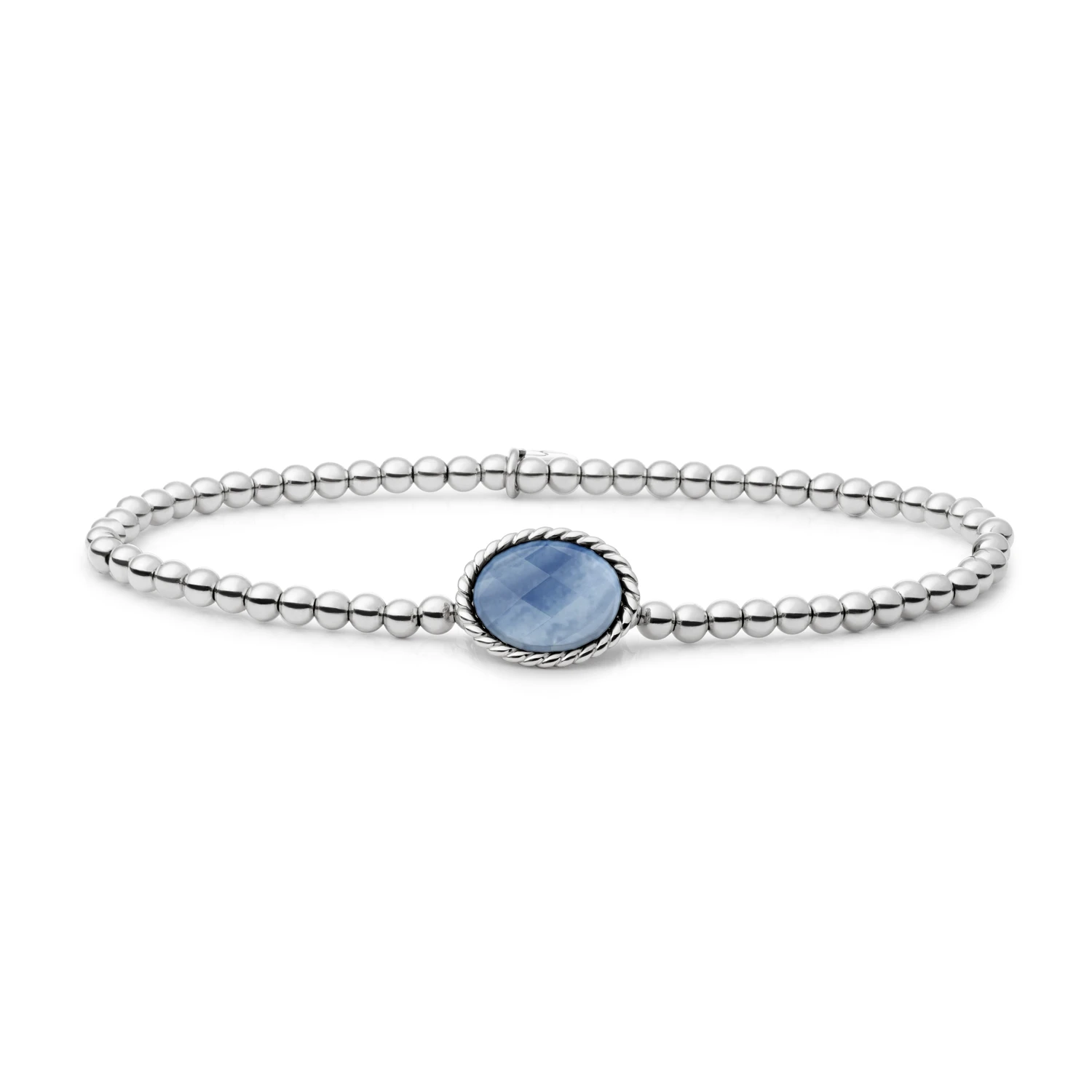 Bracelet | Blue Aventurine Twist - Silver