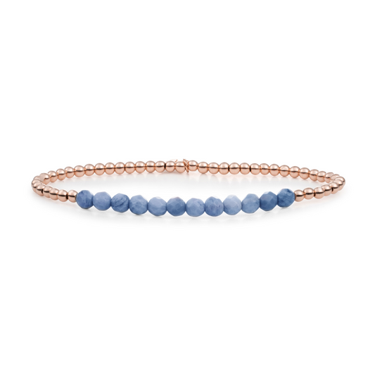 Bracelet | Blue Aventurine Universe - Rose Gold 3mm