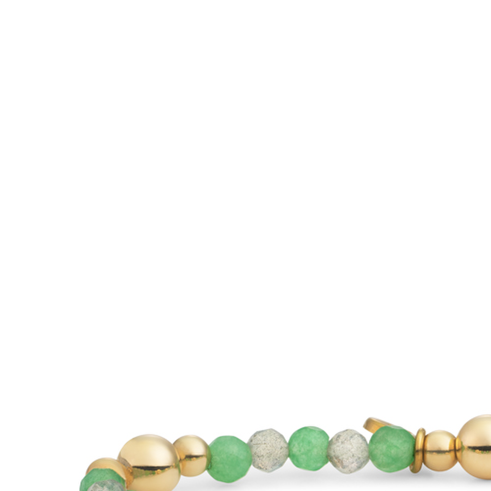 Bracelet | Bold Mix Gold - Green Aventurine | Labradorite