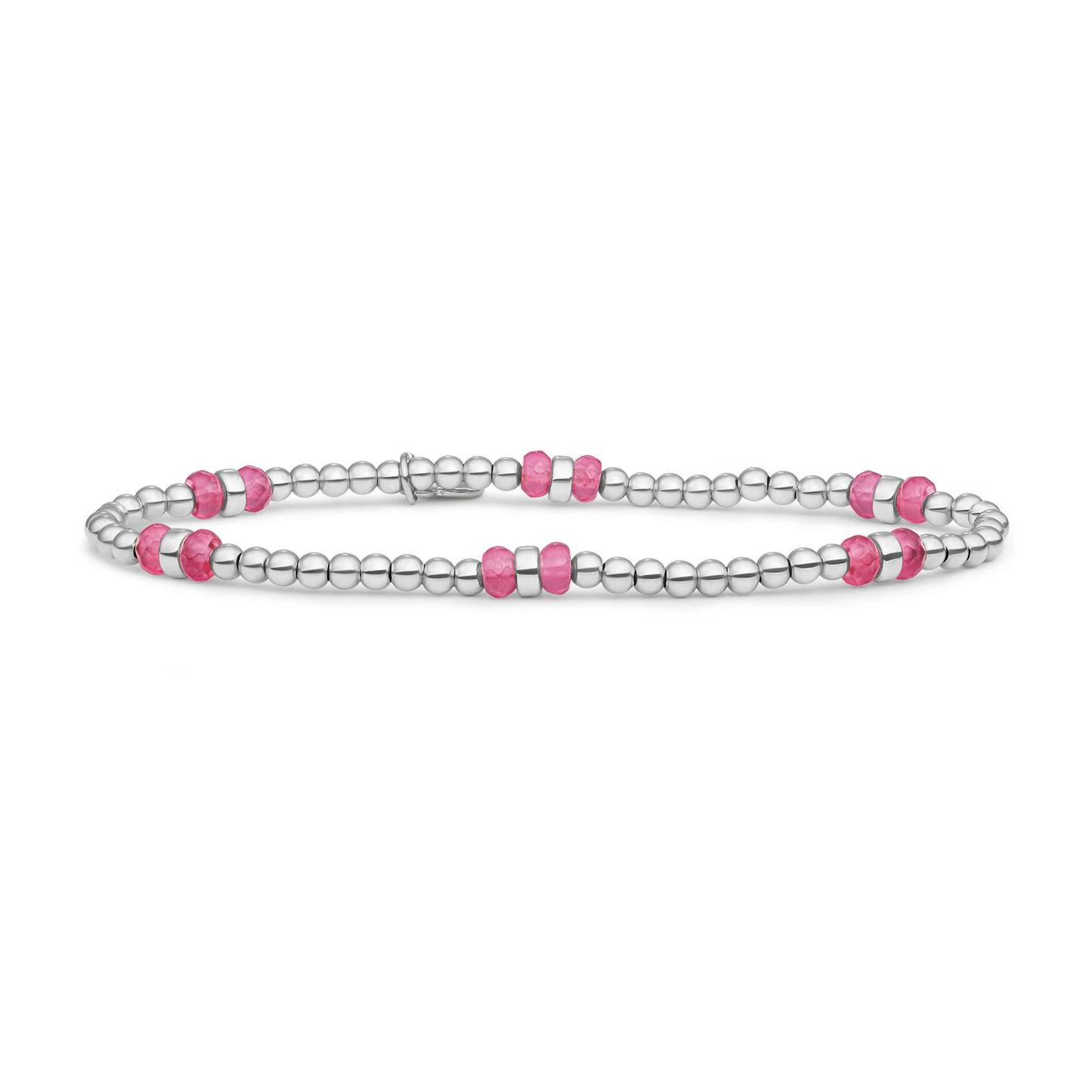 Bracelet | Candy Jade Double Reverse Roundel - Silver