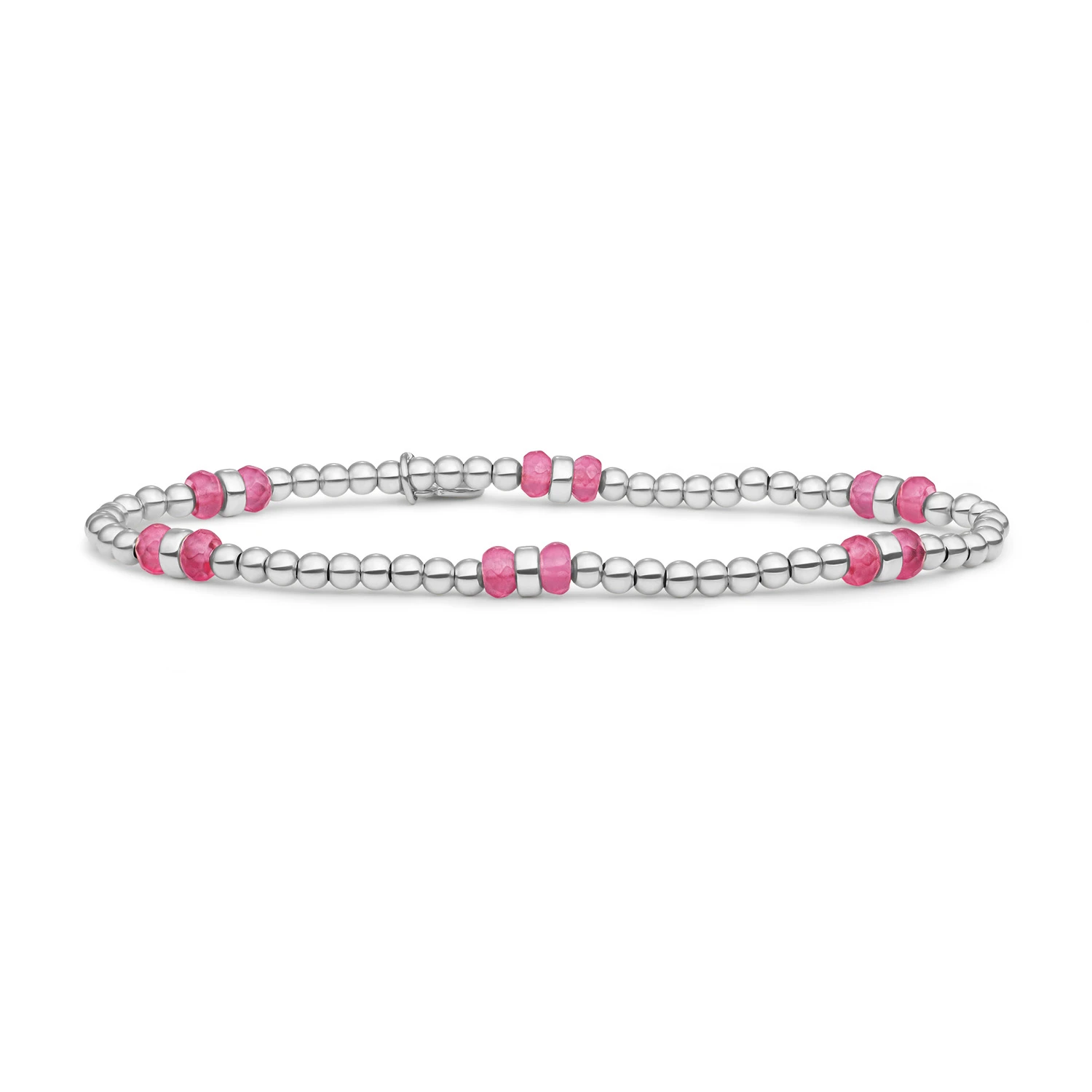 Bracelet | Candy Jade Double Reverse Roundel - Silver