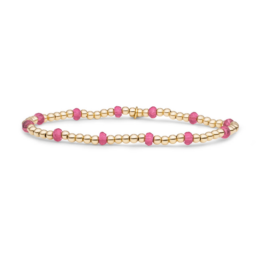 Bracelet | Candy Jade Reverse Roundel - Gold