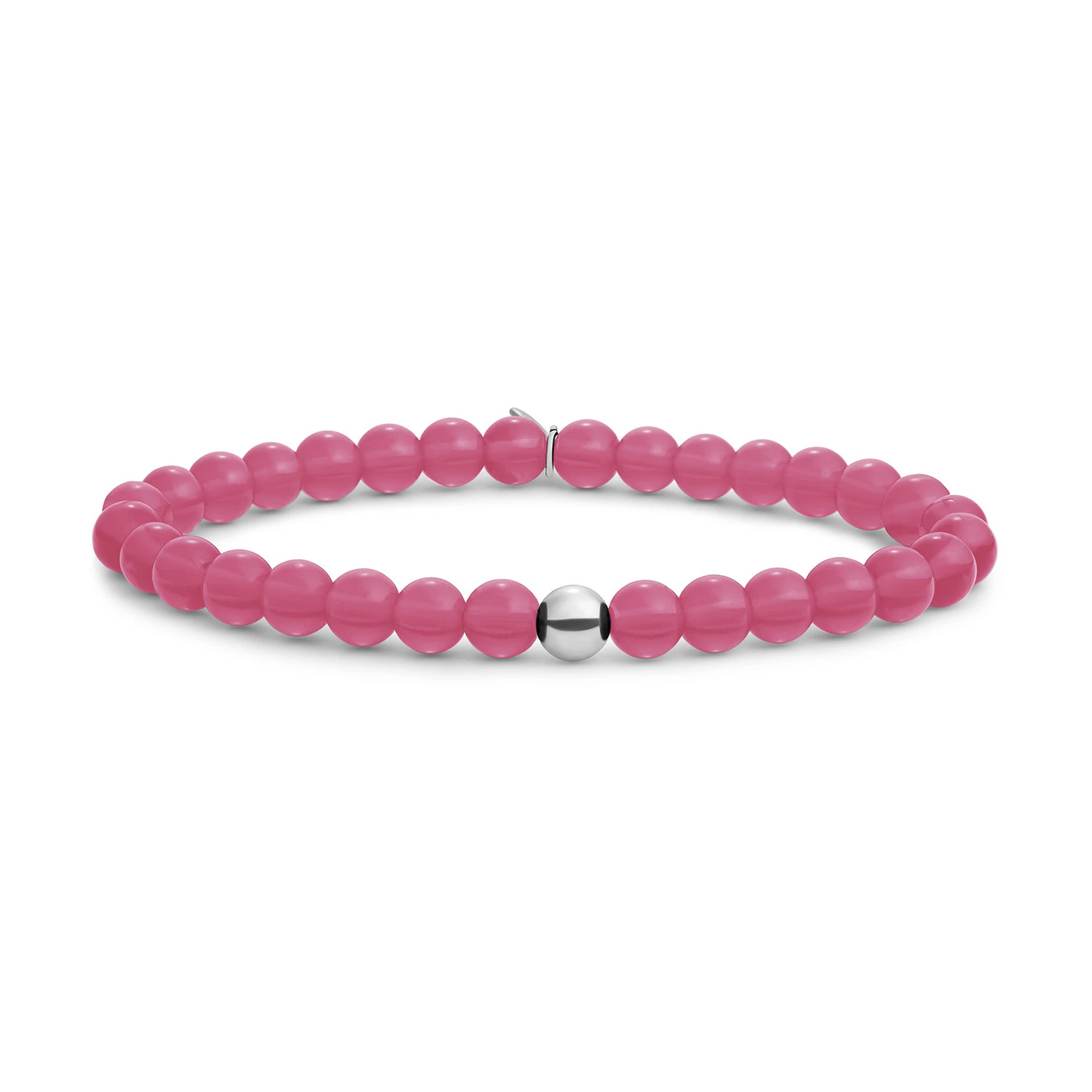 Bracelet | Candy Jade Saturn large - Silver - 6mm