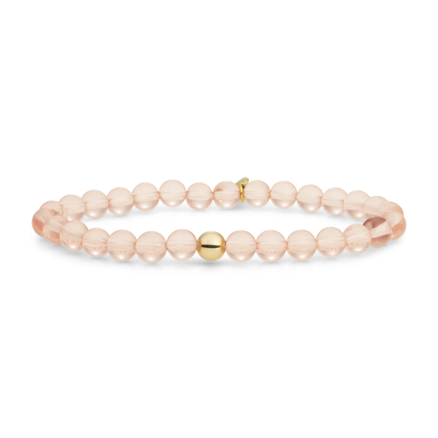 Bracelet | Champagne Quartz Saturn large - Gold 6mm