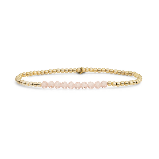 Bracelet | Champagne Quartz Universe - Gold 3mm