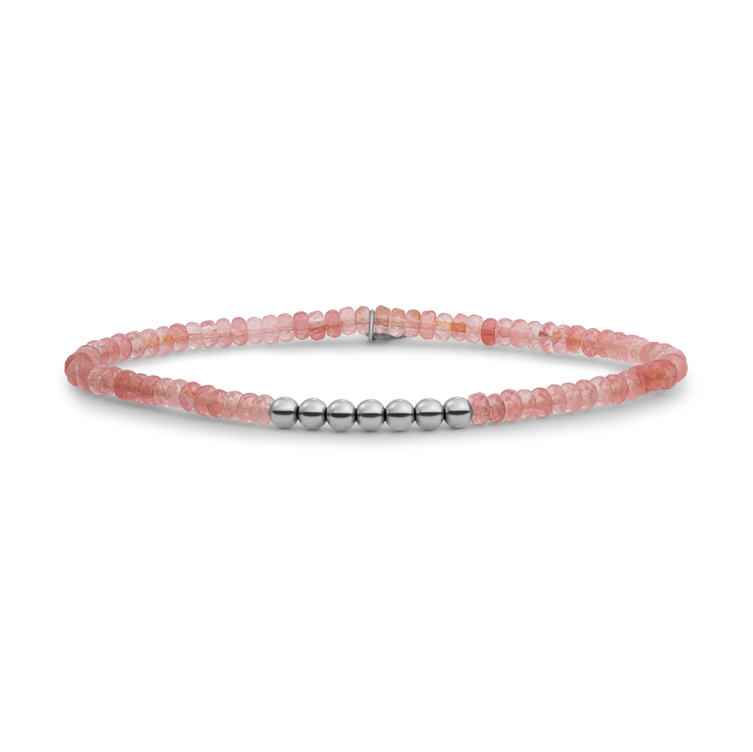 Bracelet | Cherry Quartz 4mm Reverse Universe | silver