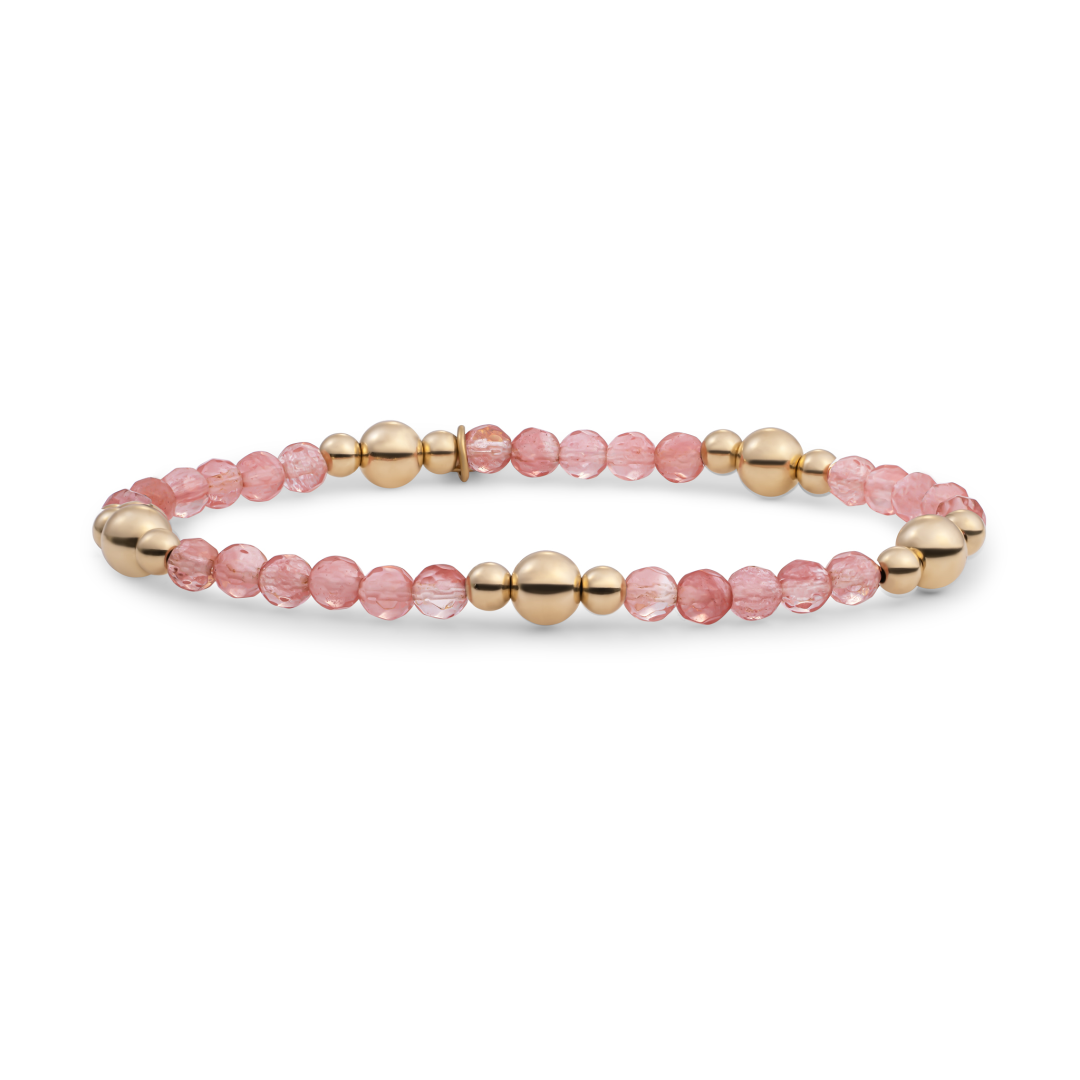 Bracelet | Cherry Quartz Bold Mix - Gold